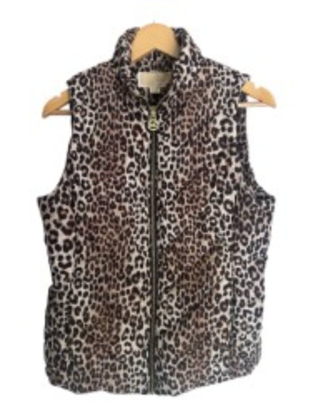 Michael Kors Leopard Print Puffer Vest Small - Picture 1 of 4